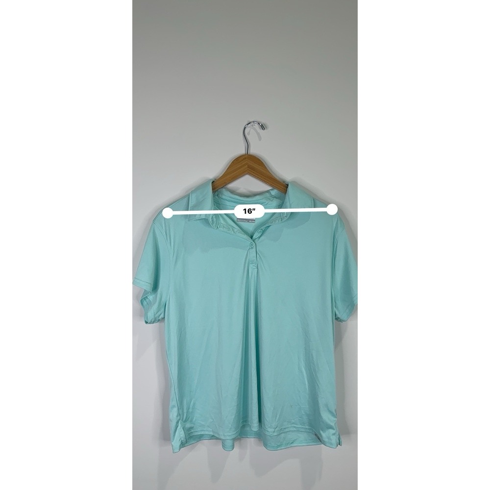 Columbia Performance Fishing Gear Women's Short Sleeve Teal Polo Shirt Size XXL - Picture 7 of 11